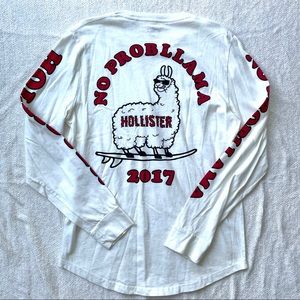 White Hollister long sleeve shirt